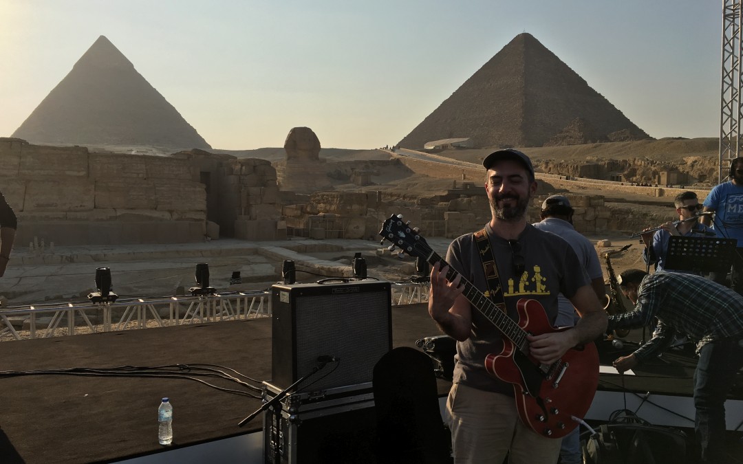 Concert with Omar Kamal at the Pyramids